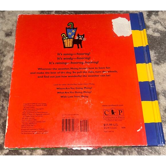 Random House Maisy's Wonderful Weather Book by Lucy Cousins -Interactive Book - Picture 3 of 3